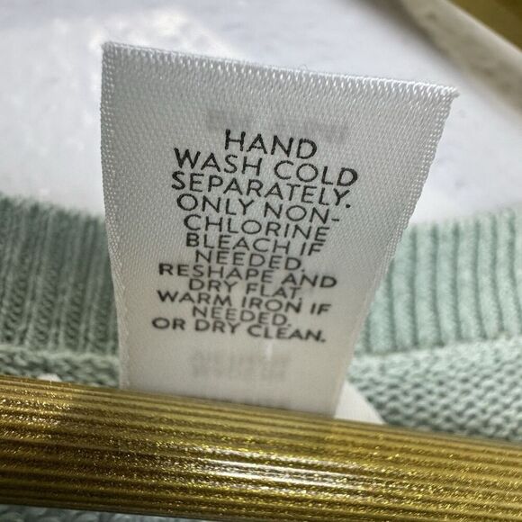 J.Jill Linen Blend Side-Tie Pullover Poncho Knit Top One Size Green Lagenlook - Picture 8 of 8